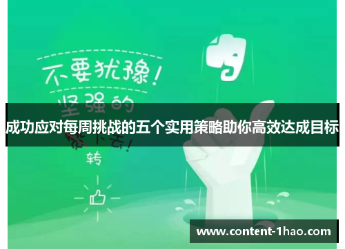 成功应对每周挑战的五个实用策略助你高效达成目标 成功应对每周挑战的五个实用策略助你高效达成目标