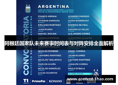 阿根廷国家队未来赛事时间表与对阵安排全面解析 阿根廷国家队未来赛事时间表与对阵安排全面解析